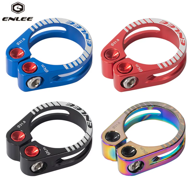 ENLEE 31.8/34.9mm alliage vélo siège pince en aluminium à dégagement rapide montagne vtt BMX