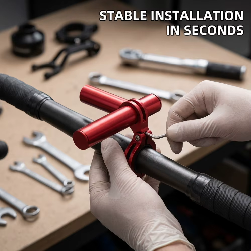 Support de fixation allongé pour guidon de VTT