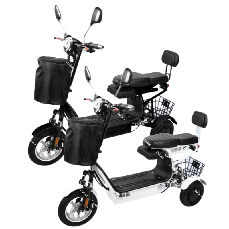 Tricycle électrique à double moteur 500W à 3 roues