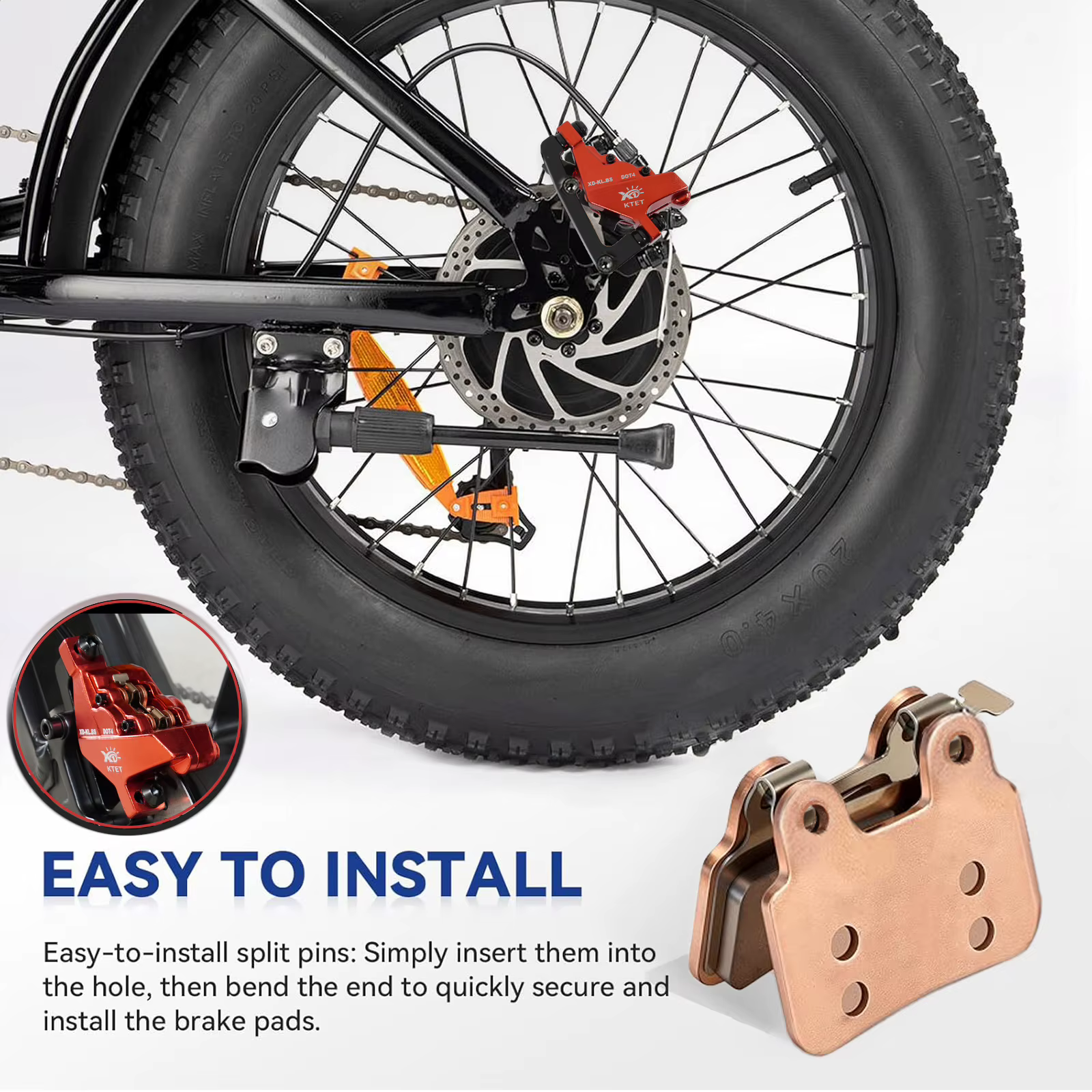Plaquettes de frein pour vélo électrique 2P