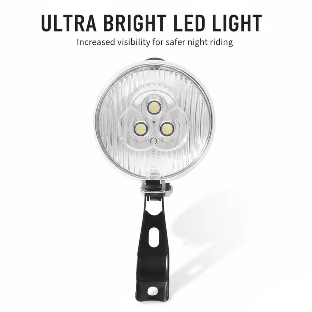 Phares avant de vélo vintage 3 LED