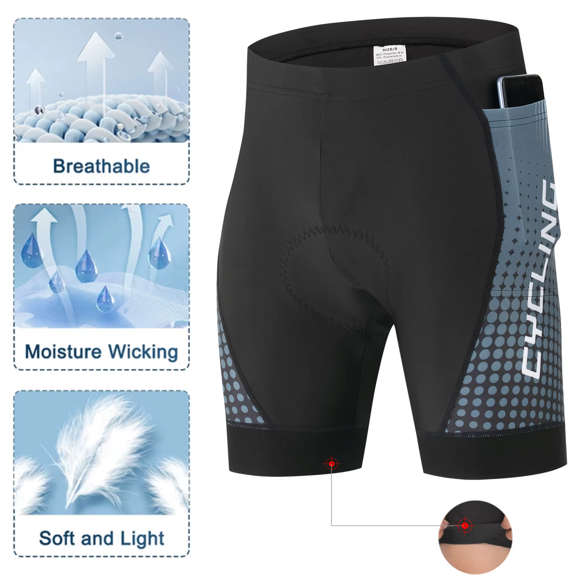 Shorts de cyclisme pour hommes