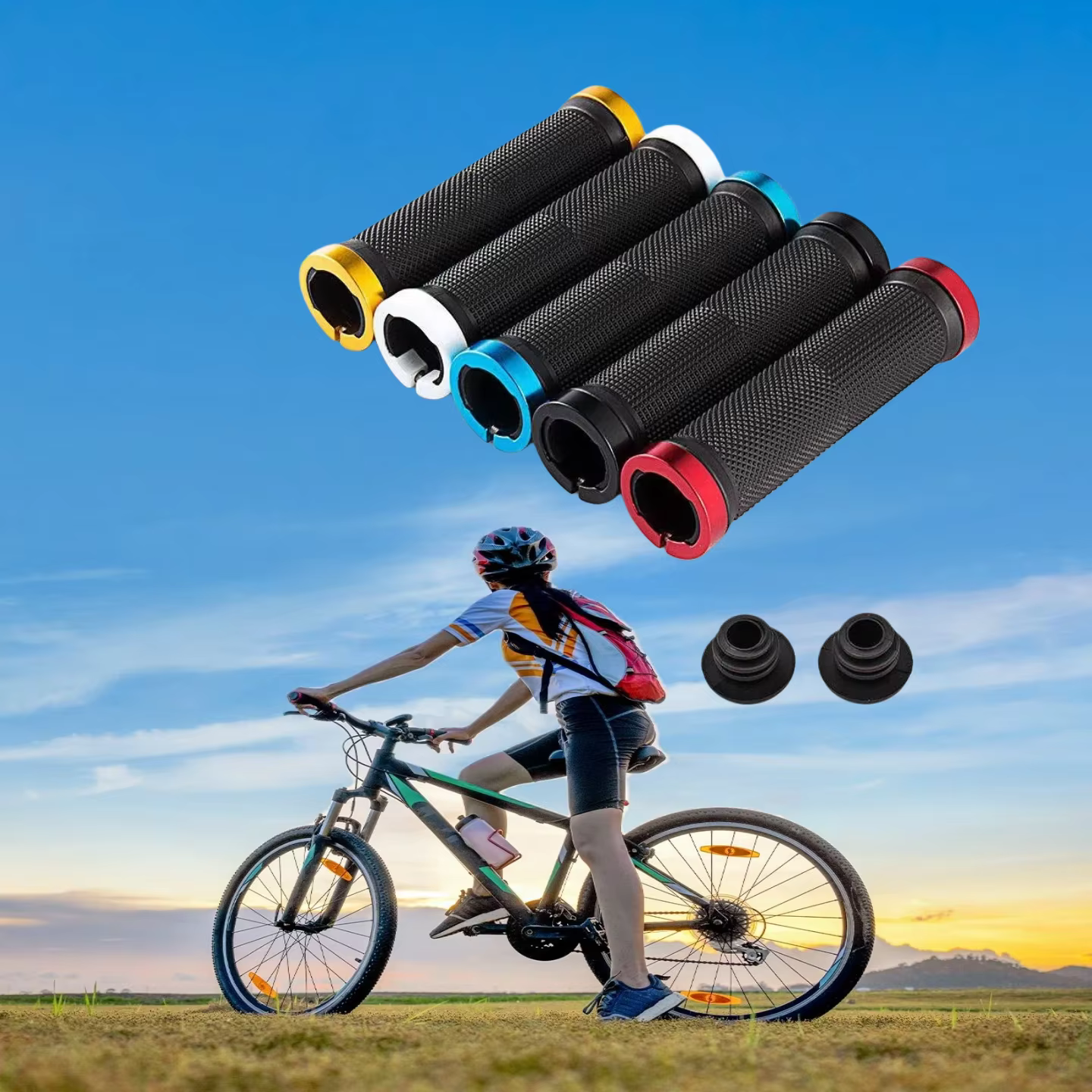 Poignées de guidon de vélo ergonomiques