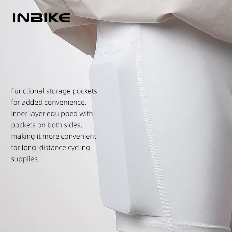 Short de vélo rembourré avec poches pour femme