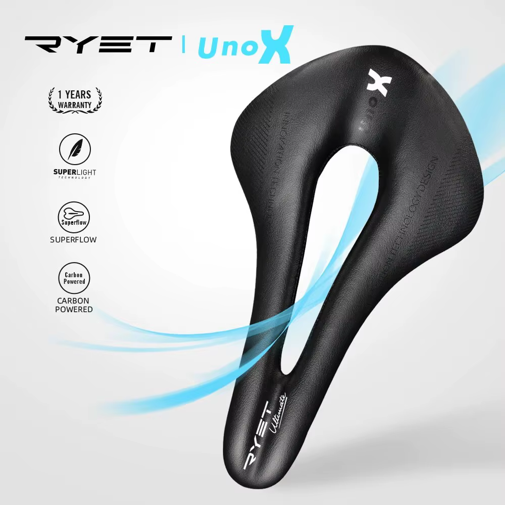 RYET Carbone Selle De Vélo Ultra Léger En Cuir