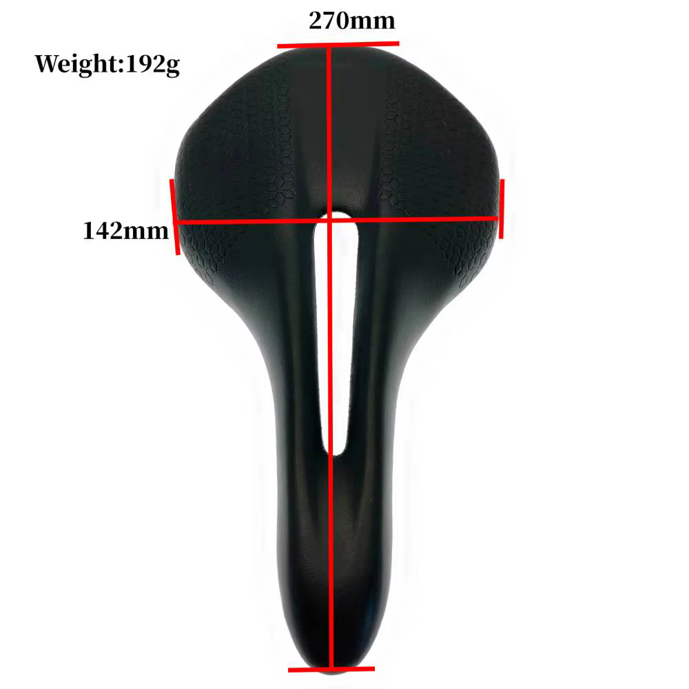 Selle de vélo en cuir marron creux