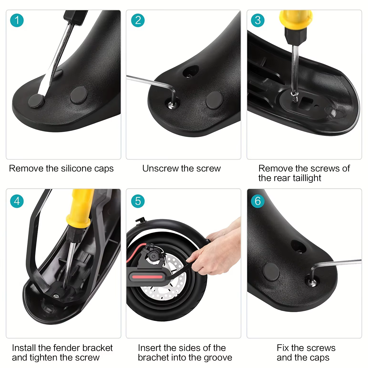 Garde-boue arrière pour trottinette électrique Xiaomi Mi M365 1S Pro