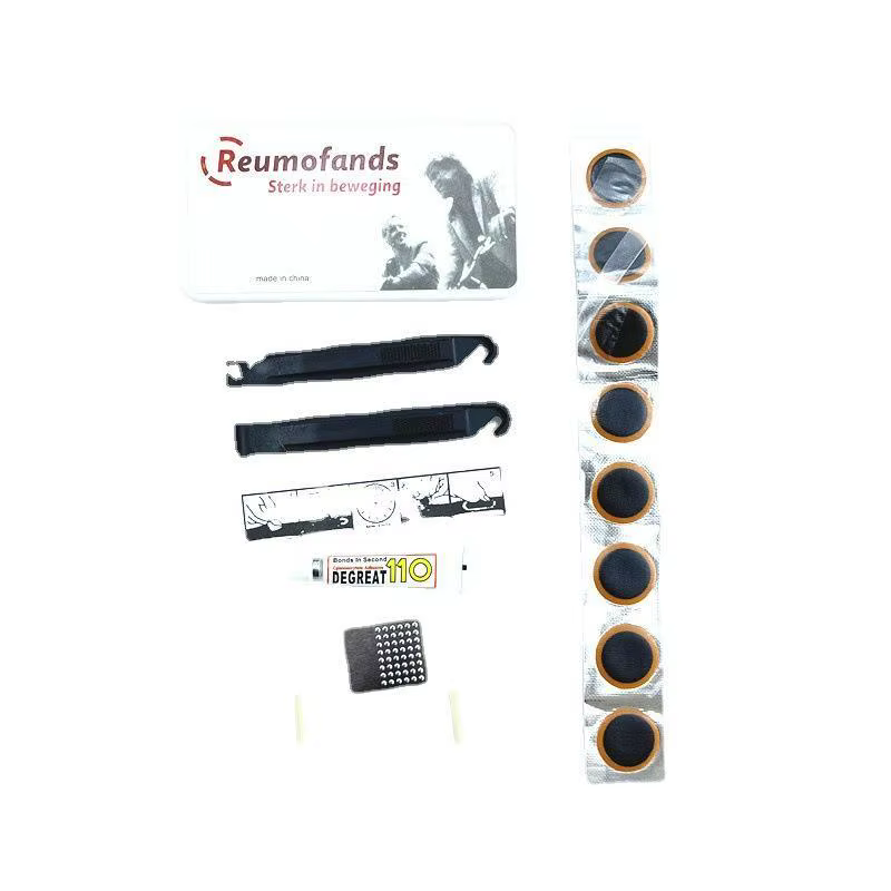 Kit de réparation de pneus de vélo avec patchs en caoutchouc