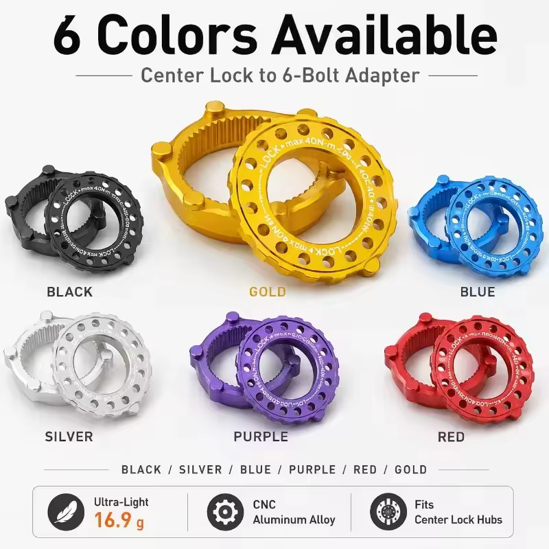 Adaptateur de moyeu de vélo Center Lock à 6 trous