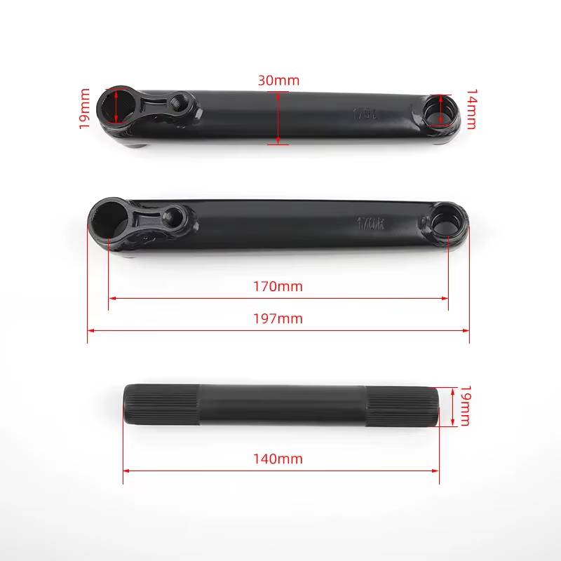 Manivelle de vélo BMX, pédalier BMX 48T*19mm*170mm CRMO