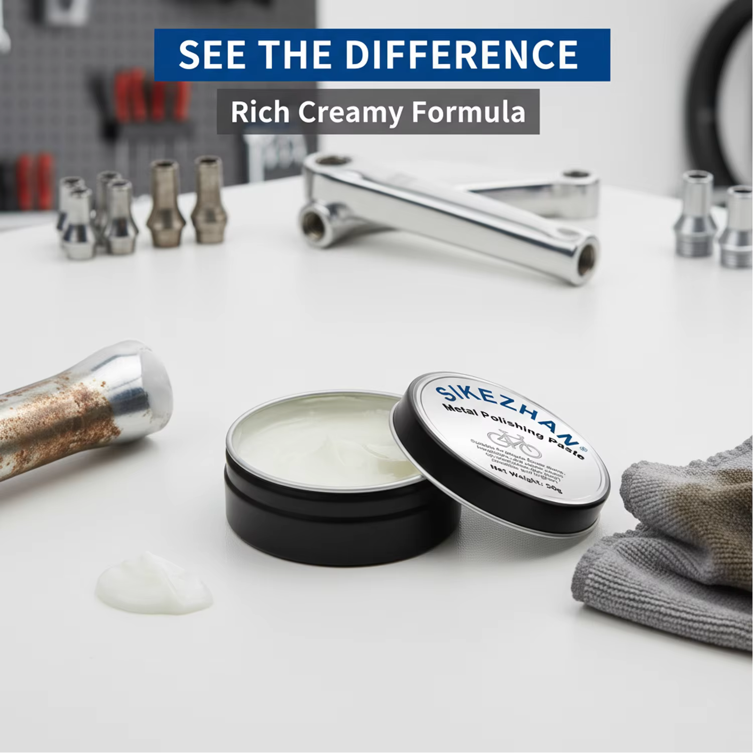 Crème de polissage pour vélo