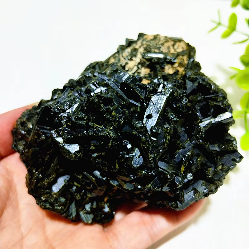 Cristal naturel Verdelite vert Tourmal pierre minérale gemmes méditation spirituelle exorcisme Feng Shui décoration de la maison