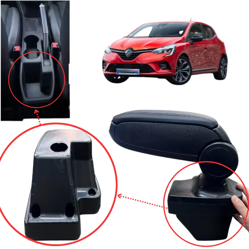 Coffret accoudoir pliable à 90 heures ° Accessoires de conduite confortables, Installation sans perte, pour Renault Clio MK5 2019 – 2023