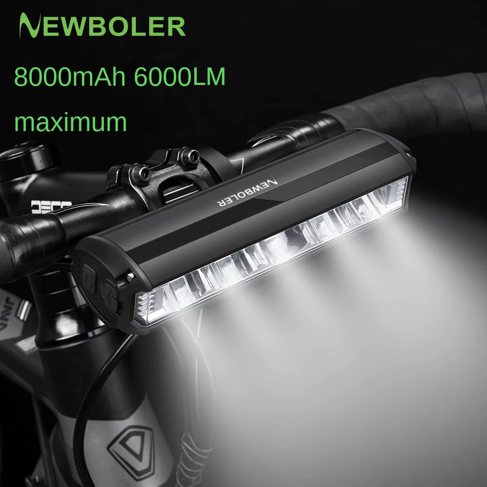 NEWBOLER vélo lumière avant 6000 Lumen