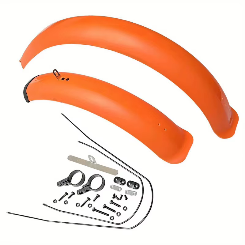 2 pièces/paquet garde-boue de vélo avant arrière ensemble de composants pour VTT voyage en plein air Orange