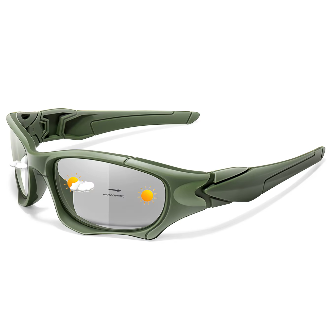 Lunettes de soleil de cyclisme photochromiques pour hommes