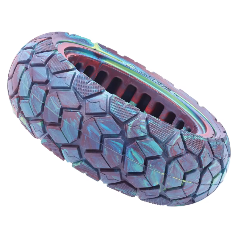 Pneu plein tout-terrain 10X2.75-6.5 pour trottinette, pneu plein alvéolé sans chambre à air 10X2.75-6.5