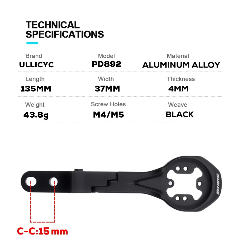 For Cervelo S5 Aerobar Integrated Handlebar Aluminum Alloy Bike Computer Mount Compatible With Gopro/GPS/Garmin/Bryton/Wahoo