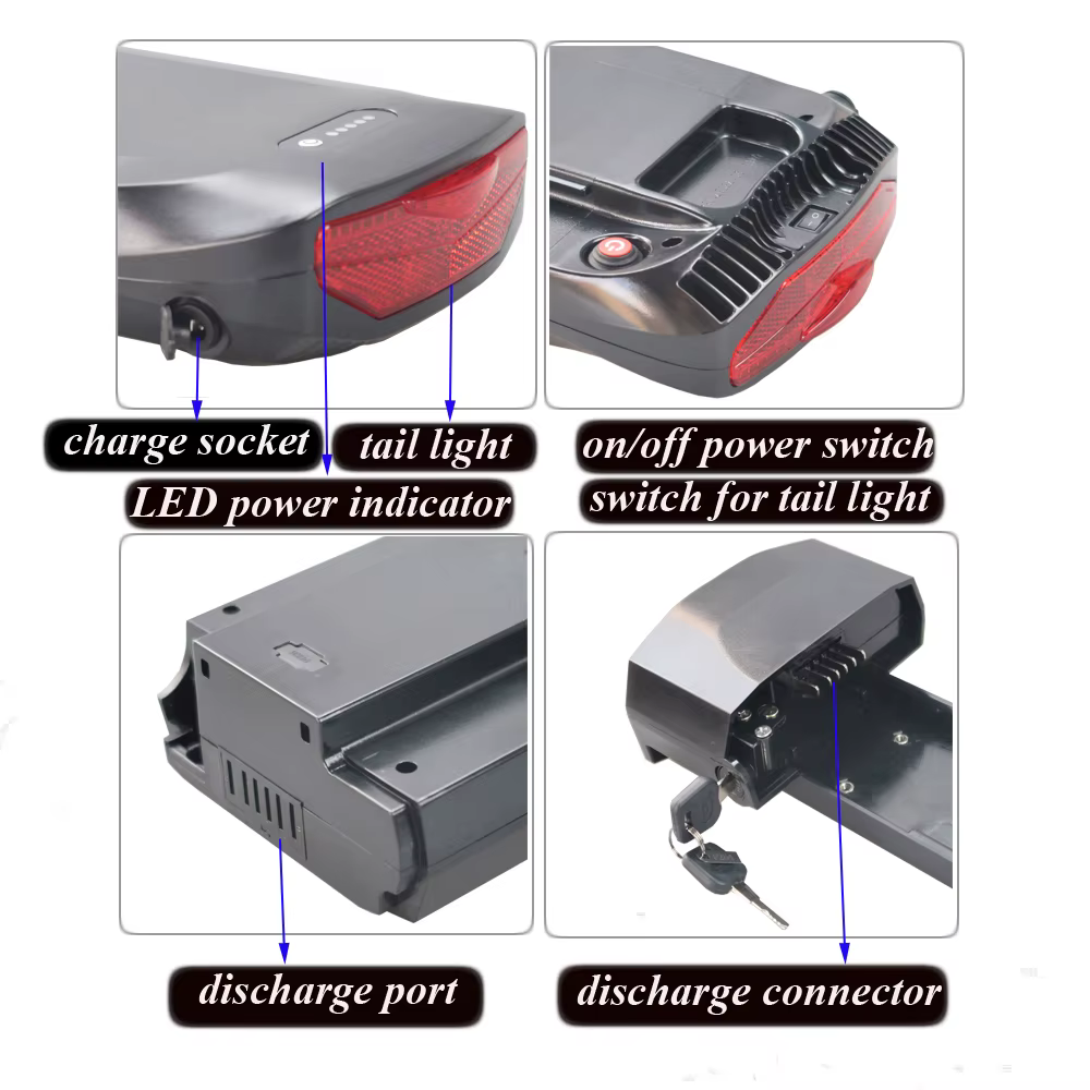 Support de batterie arrière pour vélo électrique