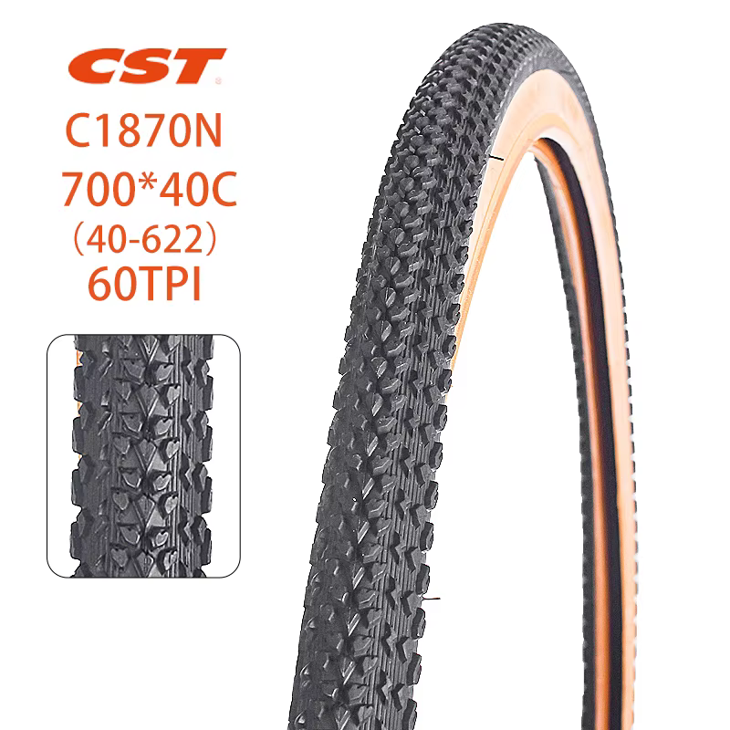 CST Pneu de vélo de route 700C 700 * 40C 40-622 60TPI résistant à l'usure