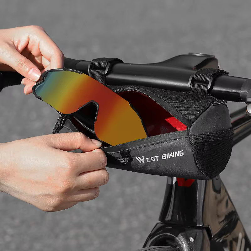 WEST BIKING-Sac de guidon de vélo portable avec bande élastique