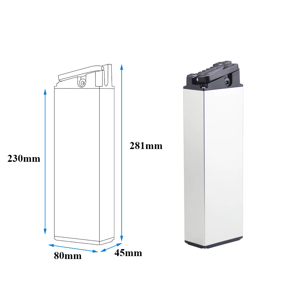 Batterie intégrée pliable pour vélo électrique 36V 7AH pour Jupiter X5