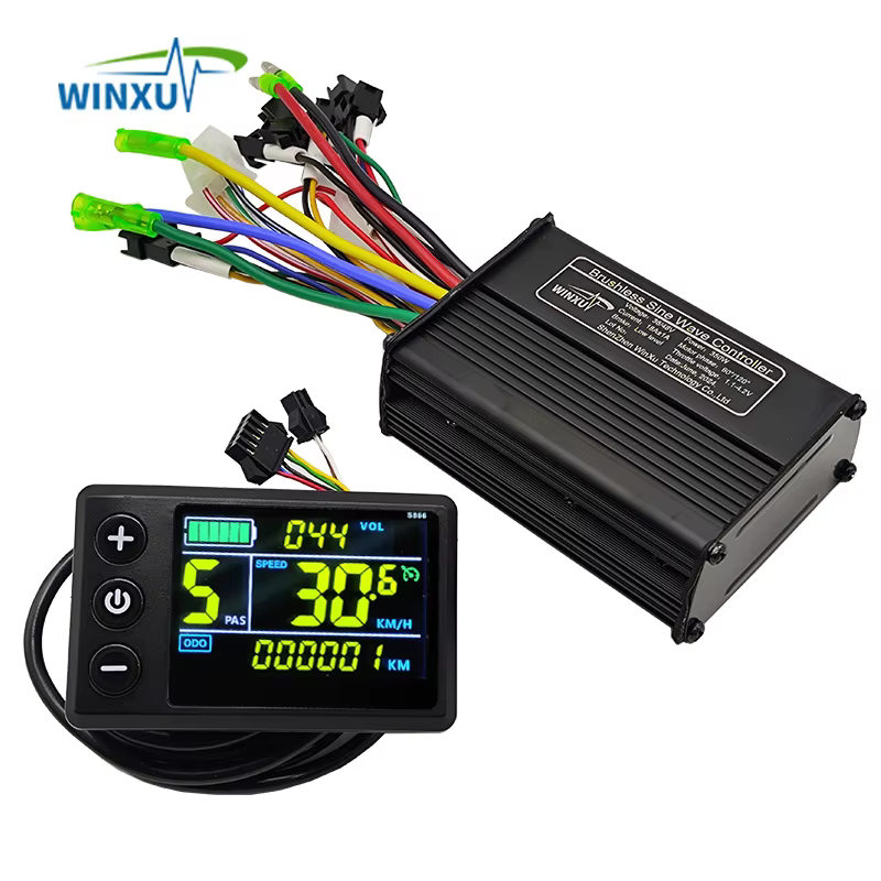 Contrôleur de moteur sans balais à onde sinusoïdale FOC pour vélo électrique 36V 48V 500W 25A