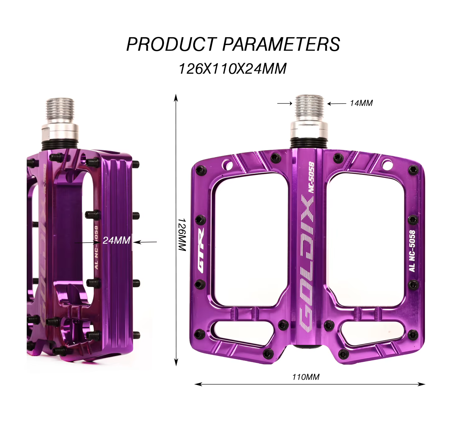 GOLDIX Nouveaux pédales à roulement scellées à 3 roulements pour vélos de montagne et de route - Accessoire de vélo