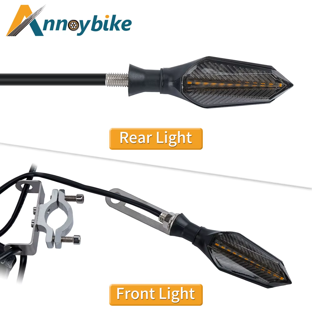 E vélo 48V 60V vélo électrique étanche câble lumière ensemble avant arrière clignotant dynamique clignotants Scooter accessoires lumière