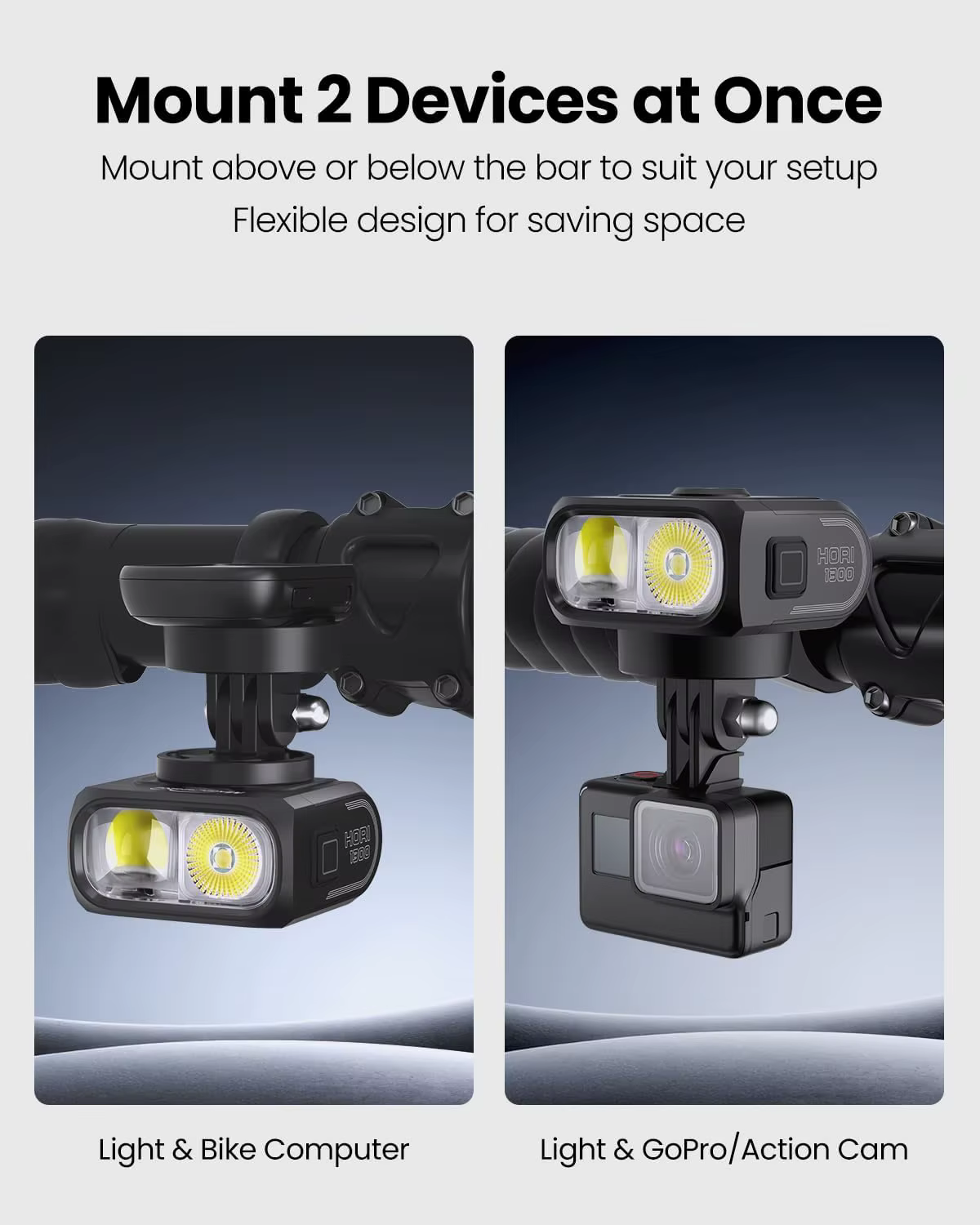 Magicshine HORI 1300 lumière de vélo à double montage