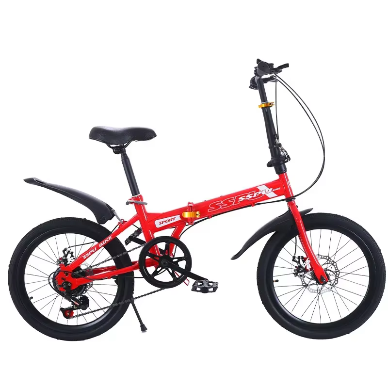 Vélo pliant adulte 20 pouces Ultra-léger Installation Portable Double frein à disque