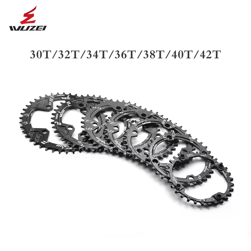 Plateau de chaîne VTT Wuzei 104BCD Narrow Wide 104 BCD Couronne Pignon VTT 30 32 34 36 38 40 42T