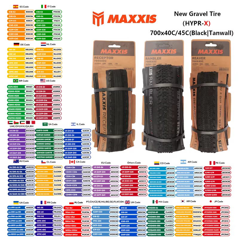 Pneu de vélo de gravier MAXXIS New REAVER RAMBLER RECEPTOR ASPEN ST HYPR-X Tubeless 700x40C/45C/55C