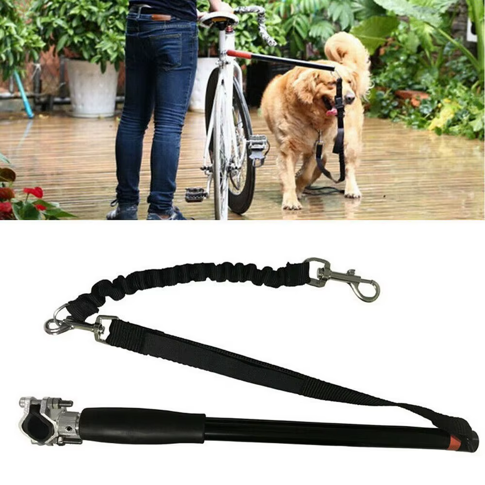 La fixation de vélo en plomb pour chien s'adapte à tout vélo